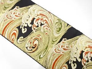 アンティーク　荒波模様織り出し袋帯（着用可）